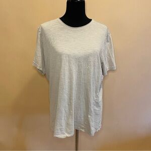 5/$20 Hedge Conscious Beige Rolled Neck Short Sleeve Tee T-Shirt Size L